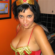 Dressed as Wonder Woman
